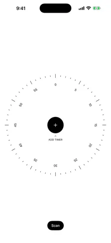 59 min screen: Ready: tap plus to add a timer