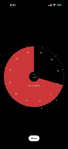 59 min screen: Running in Dark Mode