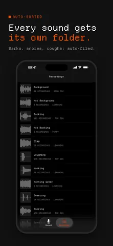 Annotate Audio App Store screenshot: Every sound, its own folder