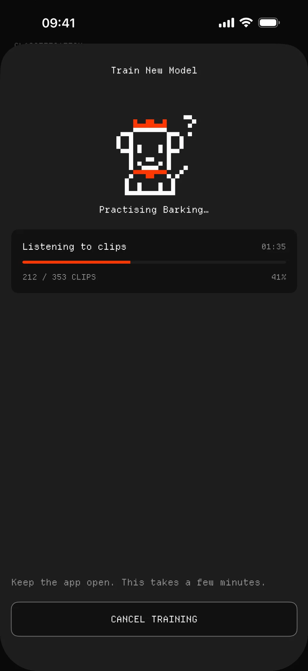 Training a sound classifier on the iPhone, with progress