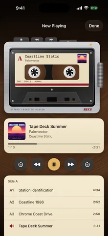 Recs screen: The pocket tape deck