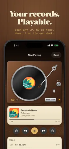 Recs App Store screenshot: Your records. Playable.