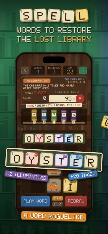 Scramble App Store screenshot: Spell words