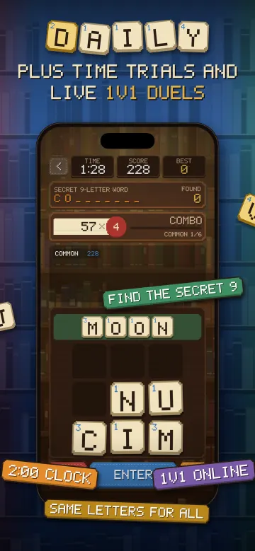 Scramble App Store screenshot: More modes