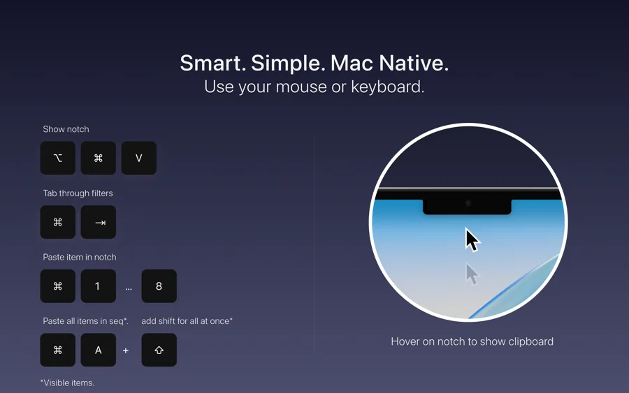 Snippet Mac App Store screenshot: Smart. Simple. Mac Native.
